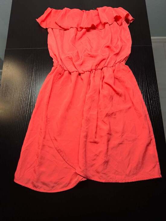 Gap Dresses & Skirts - Gap Coral Strapless Ruffle Tulip Hem Dress Size S